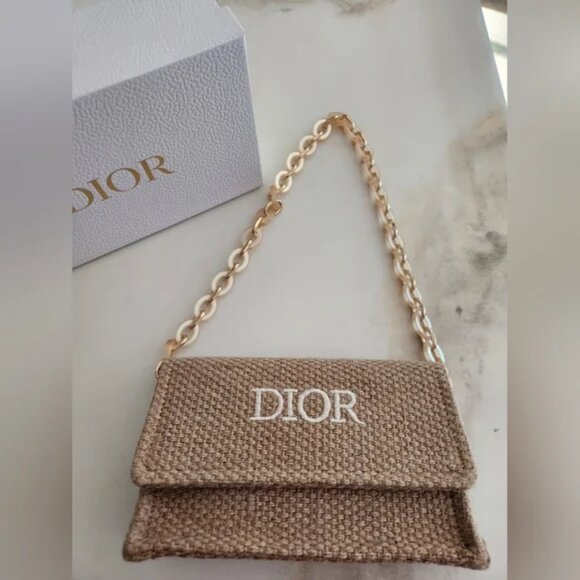 Dior Raffia Straw Bag Acrylic shoulder strap - Picture 16 of 16